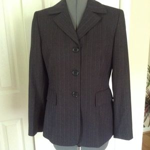 Kasper Classics Fully Lined Pinstripe Pantsuit